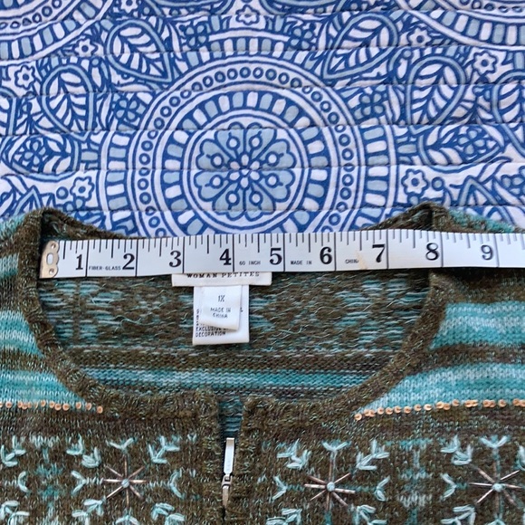 Talbots zipper cardigan, 1X - Picture 14 of 15